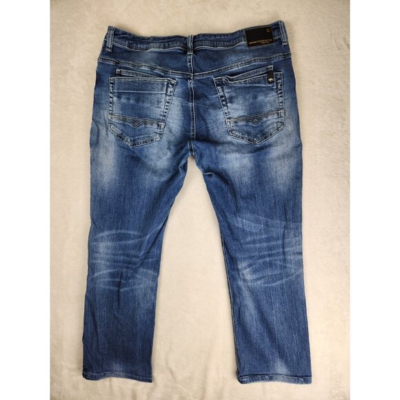Buffalo David Bitton Jeans Mens 35"x27" Evan-X Straight Stretch Distressed - Picture 8 of 14